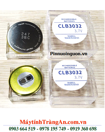 Maxell CLB3032, Pin đồng hồ SOLAR Pin sạc 3.7v Lithium Maxell CLB3032 /chân thép, Xuất xứ NHẬT